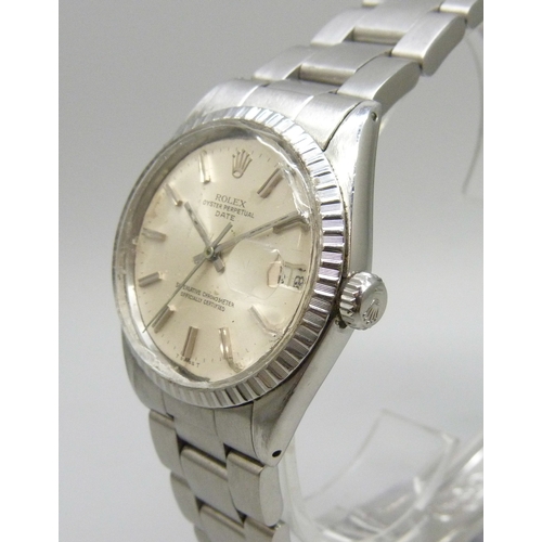 7201U - Rolex, an Oyster Perpetual Date wristwatch, stainless steel case on an Oyster bracelet with Oyster c... 