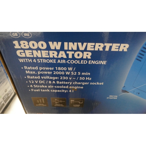 A boxed Workzone 1800w inverter generator with a 4 stroke air cooled engine