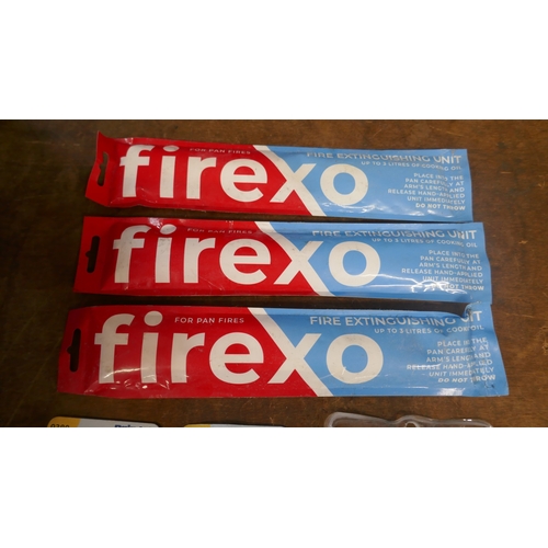 A bag of assorted items including approximately 26 Firex Pan fire ...