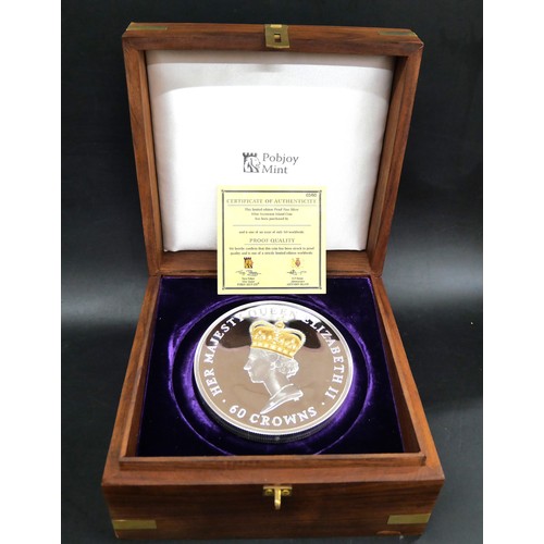 7268 - Coins - Pobjoy Mint, a 2012 60oz Ascension Island fine .999 silver proof coin, mintage limited to 60...