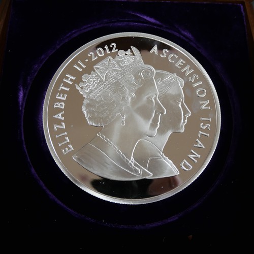 7268 - Coins - Pobjoy Mint, a 2012 60oz Ascension Island fine .999 silver proof coin, mintage limited to 60... 