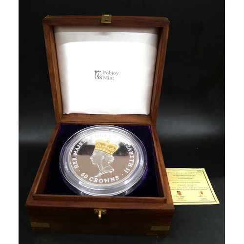 7268 - Coins - Pobjoy Mint, a 2012 60oz Ascension Island fine .999 silver proof coin, mintage limited to 60... 