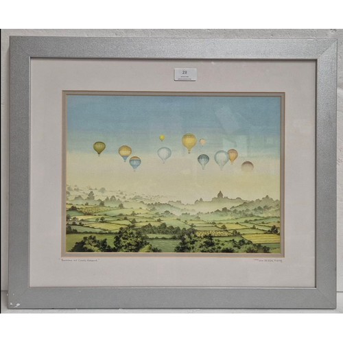 Derek Firth (20th/21st Century), Balloons at Castle Howard, signed ...