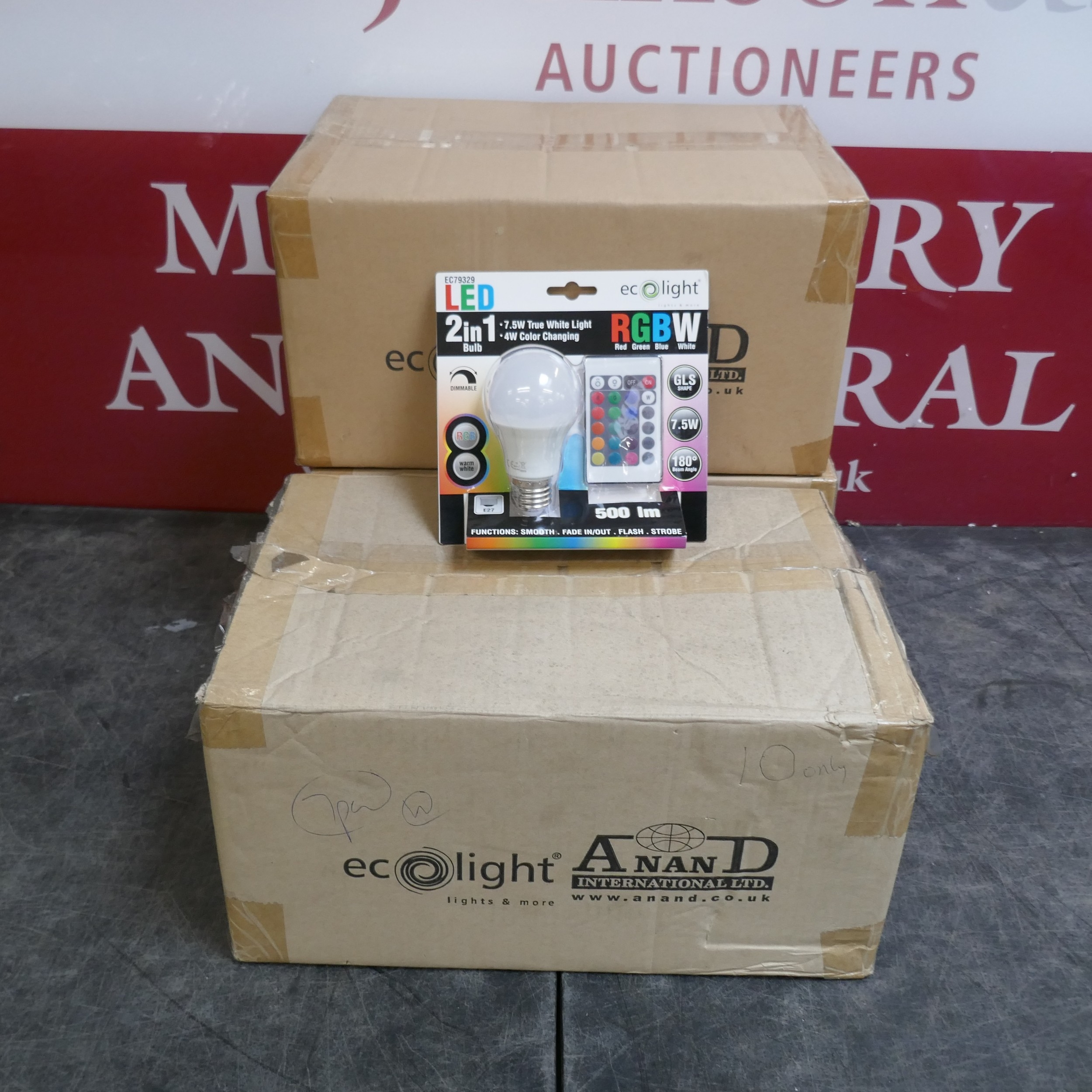 3 boxes of Ecolight 4W colour changing 500lm bulbs with remotes ...