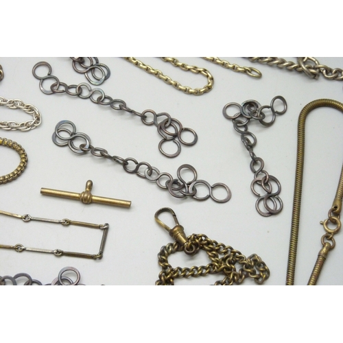 7149 - A collection of Alberts, chains, etc.