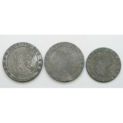 7281 - Two cartwheel two pence coins, and a cartwheel penny