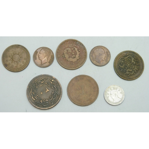 7283 - Eight Eastern coins including Chinese