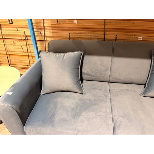 3011 - A Rivan steel blue 2 seater sofa with adjustable backrest *This lot is subject to VAT