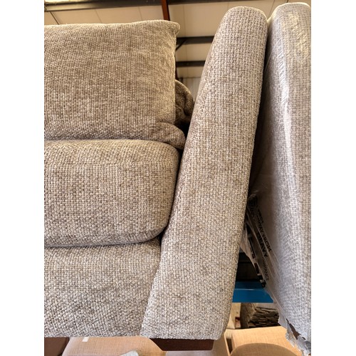 3013 - A grey bouclé fabric upholstered 4 seater sofa