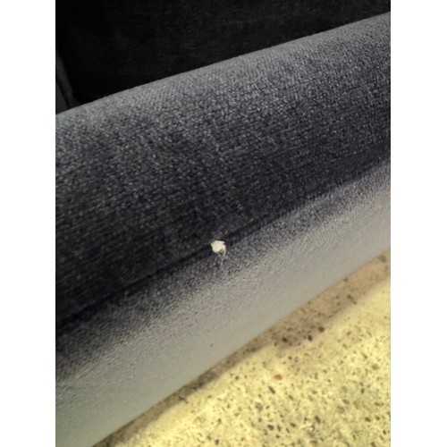 3016 - A marine pile velvet upholstered 2 seater sofa