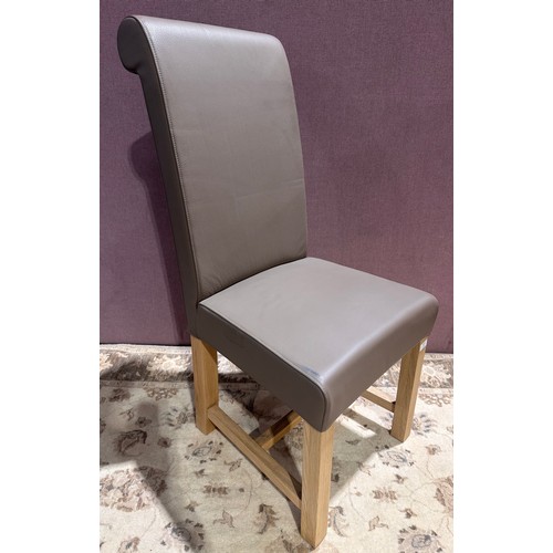 3045 - A mushroom PU rollback dining chair (UKROLL) (CFL-316-62)
