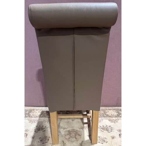 3045 - A mushroom PU rollback dining chair (UKROLL) (CFL-316-62)