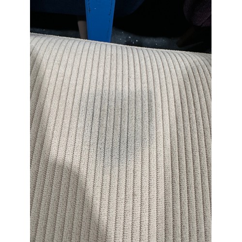 3048 - A Swyft model 08 cord sand armchair with fold out sofa bed RRP £1,499