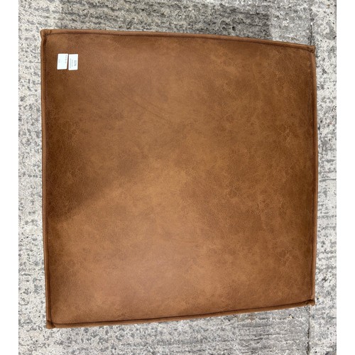 3050 - A Swyft model 03 chestnut faux leather ottoman, RRP £1,049