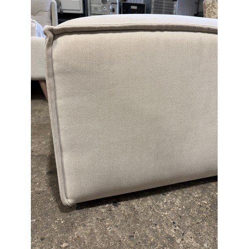 3051 - A Swyft model 03 chenille chalk fabric upholstered ottoman RRP £699