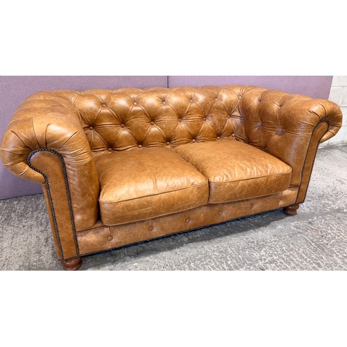 3065 - A Gotti Club Chesterfield nubuk leather 2 seater sofa (XGTI3L02_PL) (CFD-316-9)
