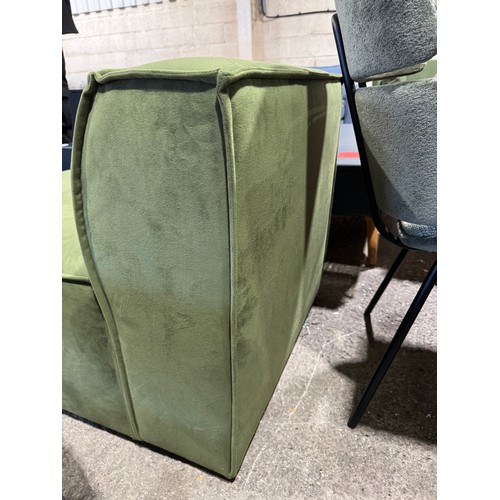 3074 - A Swyft model 03 vine velvet upholstered chair