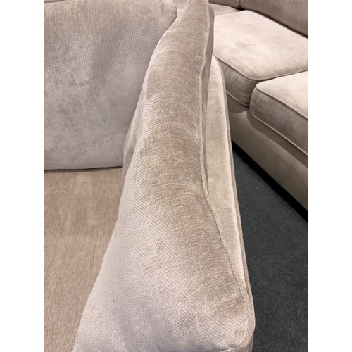 3086 - An ivory pile velvet upholstered oversized armchair