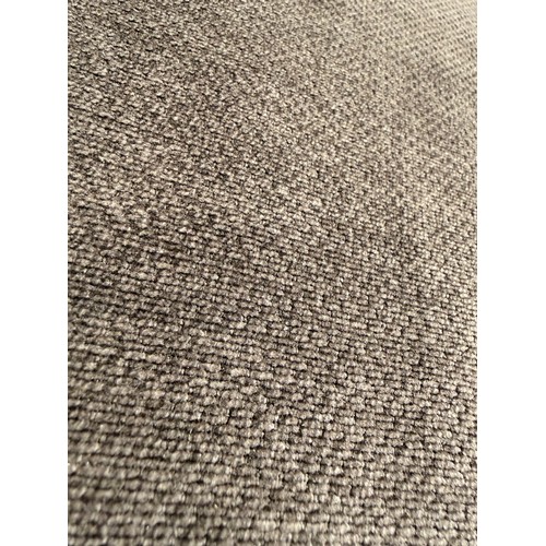3087 - An umber velvet upholstered 3 seater sofa