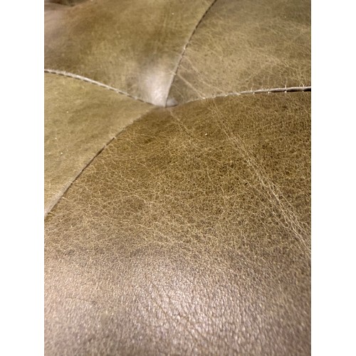 3102 - A Ribble bottle green leather occasional chair with exposed wood frame (ZRIB-GRN) (CFL-316-12)
