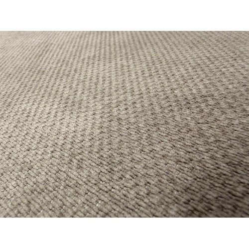 3113 - An ivory pile velevt upholstered 3 piece corner sofa