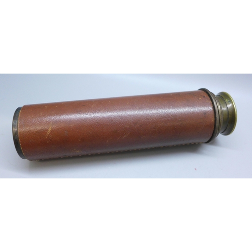 2017 - A telescope, marked Britannic, BC & Co. Ltd., made in England, a magnifier with light and an Air Min... 
