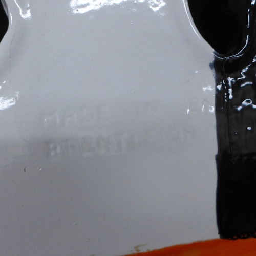 2052 - A vintage Brentleigh Black & White Scotch Whisky advertising figure, (a/f, cracked)