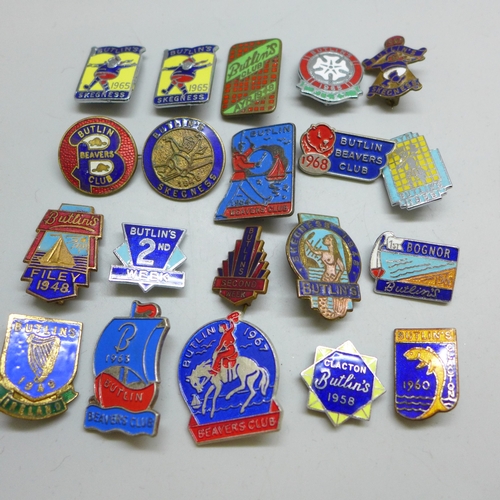 2218 - Twenty Butlin's  badges
