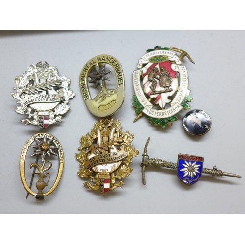 2226 - Seven badges including mountaineering