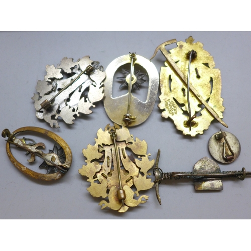 2226 - Seven badges including mountaineering