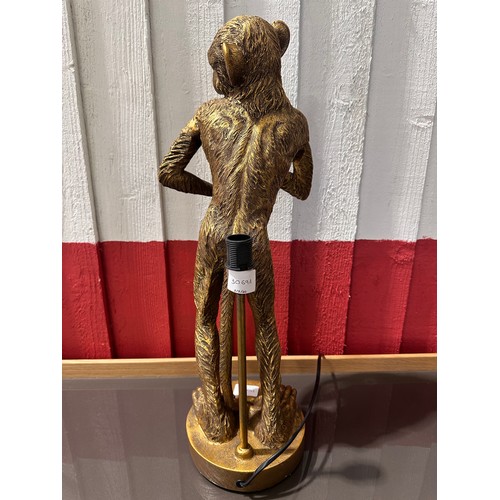 3069A - A gold monkey lamp