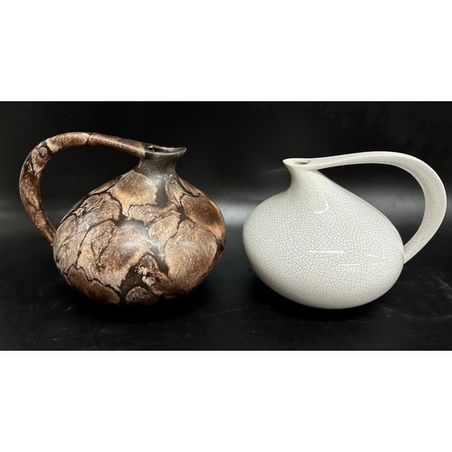 8 - Two West German pottery jugs, one marked Heim & Buro