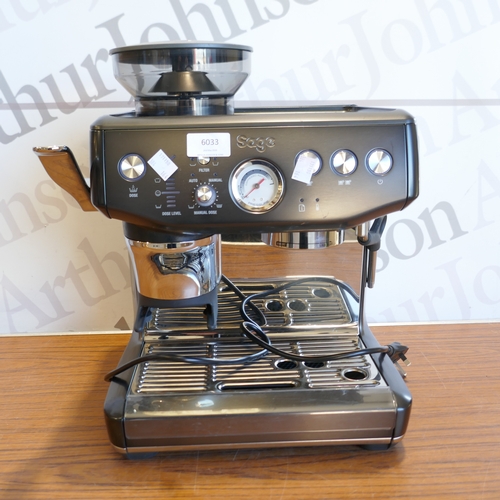 6033 - A Sage Barista Impress coffee machine, original RRP £539.99 + VAT (384-164) *This lot is subject to ... 