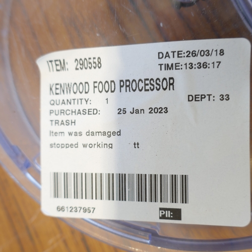 6038 - A Kenwood food processor, original RRP £119.99 + VAT (384-261) *This lot is subject to VAT