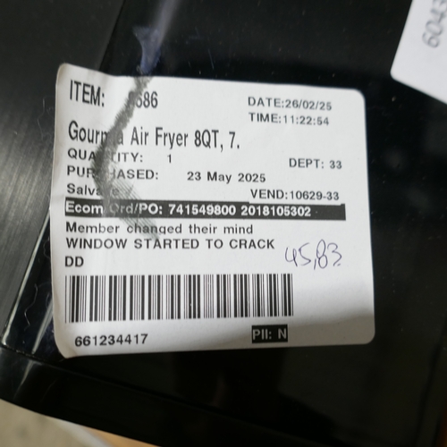 6043 - A Gourmia window air fryer  (384-29) *This lot is subject to VAT
