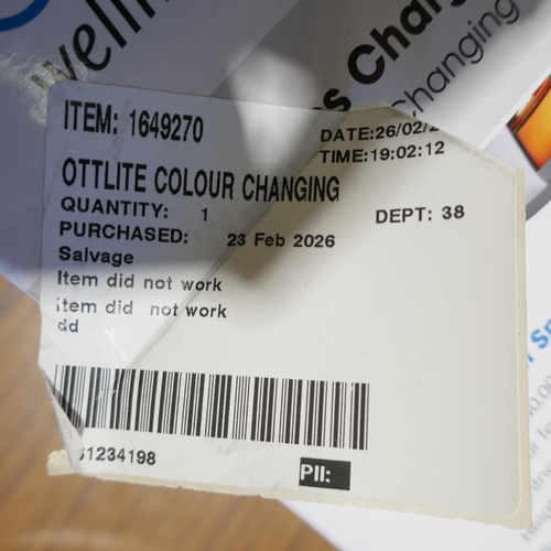 6048 - Three Ottlite colour changing LED desk lamps, (384-43,44,266) *This lot is subject to VAT