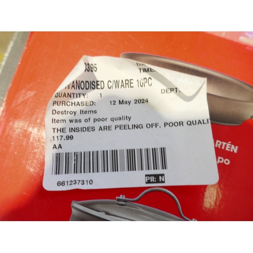 6053 - A Kirkland Signature Hard anodised induction cookware set , original RRP £114.99 + VAT (384-264) *Th... 