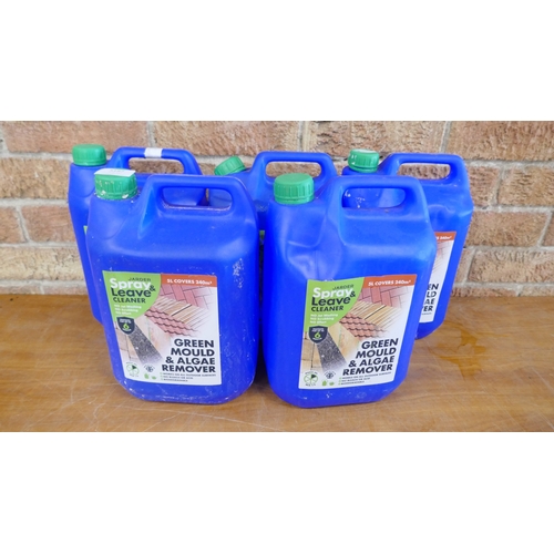 Five 5L bottles of Jadder spray and leave cleaner green mould and algae ...