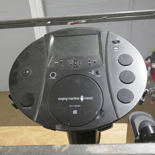 5009 - A quantity of electricals including singing machine karaoke machine with speakers, one Kenwood speak... 