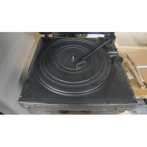 5010 - A Kenwood stacking Hi-fi system with turntable **Turntable failed PAT test due to exposed wire - do ... 