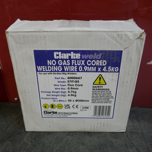 5036 - A Clarke 12 piece trim removal tool set, Clarke Weld 0.9mm x 4.5kg no gas flux cored welding wire, C... 