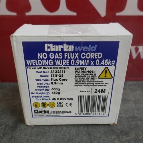5036 - A Clarke 12 piece trim removal tool set, Clarke Weld 0.9mm x 4.5kg no gas flux cored welding wire, C... 