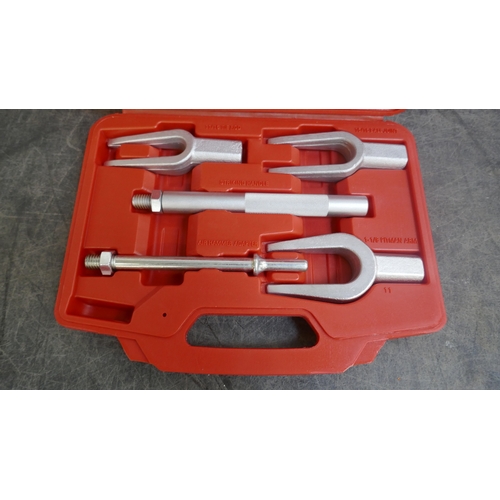5038 - A precision steel 80mm steel brake caliper piston retractor tool, a Clarke ball joint separator kit ... 