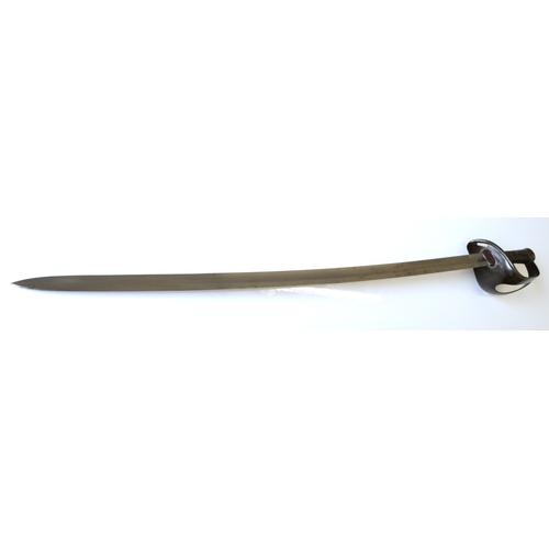 2020 - A Italian M1860 cavalry sword and scabbard. Blade stamped with S&K maker’s mark (Schnitzler & Kirsch... 