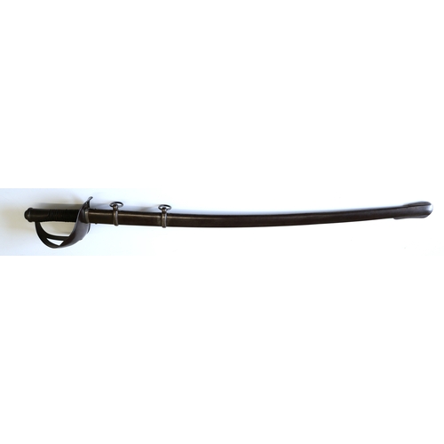 2020 - A Italian M1860 cavalry sword and scabbard. Blade stamped with S&K maker’s mark (Schnitzler & Kirsch... 