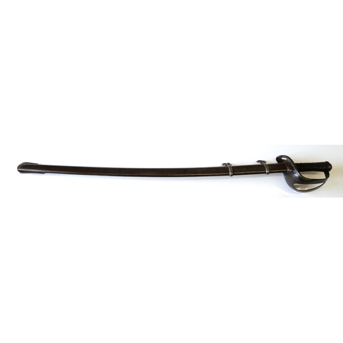 2020 - A Italian M1860 cavalry sword and scabbard. Blade stamped with S&K maker’s mark (Schnitzler & Kirsch... 