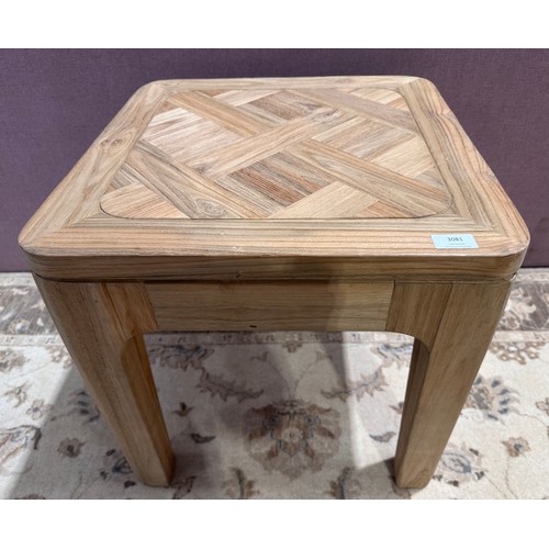 3010 - A reclaimed teak table lamp (CFL-316-86)
