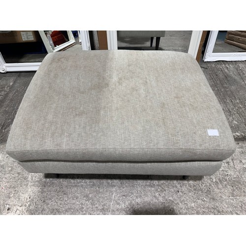 3072 - A Swyft model 01 linen pumice fabric upholstered ottoman (transit marks) RRP £599