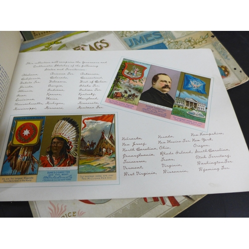 2007 - Five American W. Duke, Sons & Co. printed albums; The Rulers, Flags, Coats Of Arms Of All Nations, G... 