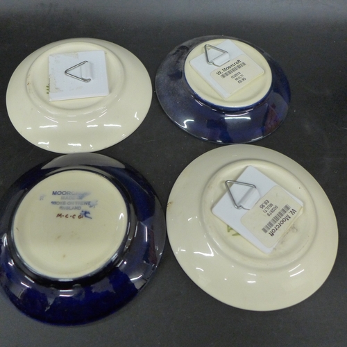 2046 - Two pairs of small Moorcroft Pottery dishes